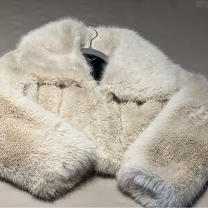 AKIRA Cream Faux Fur Jacket